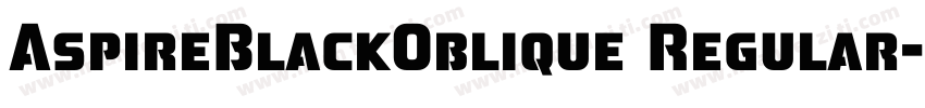 AspireBlackOblique Regular字体转换